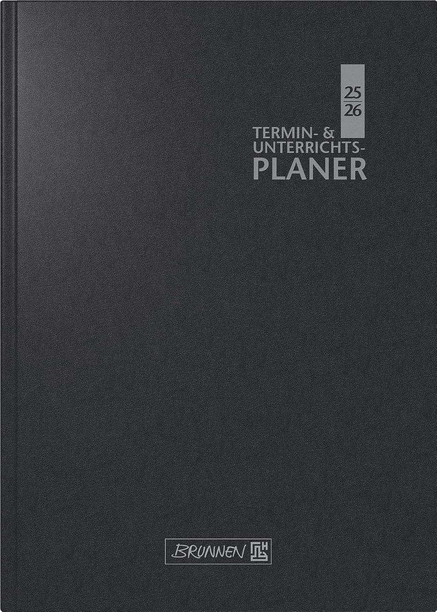 Weekplanner Notitieboek - Zwart - 170 x 240 mm - Hardcover Kunststof Omslag - Voor School en Werk