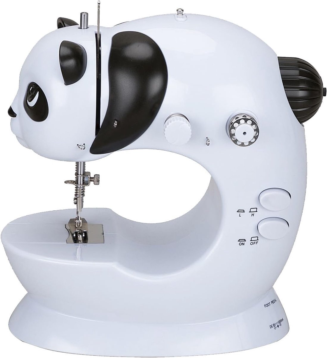 Mini elektrische naaimachine, schattige panda, dubbele schroefdraad, naaimachine voor thuis en op reis