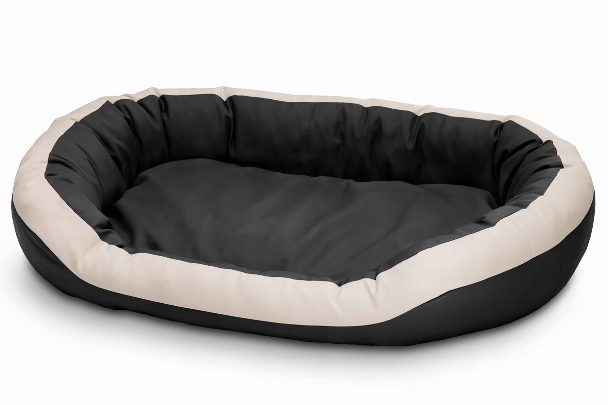 Luxe Hondenkussen M 90x70cm - Zwart/Ecru - Comfortabel & Duurzaam