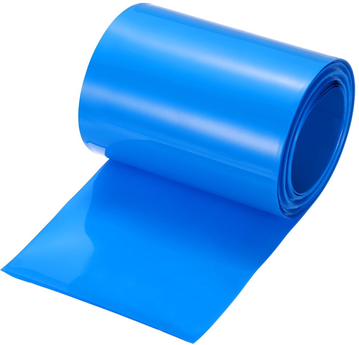 Krimpkous van pvc, 5,5 m lang, 54 mm diameter, 85 mm platte breedte isolatieslang, waterdichte beschermslang, krimpverhouding 2:1, krimpkous voor accubatterijen set, blauw