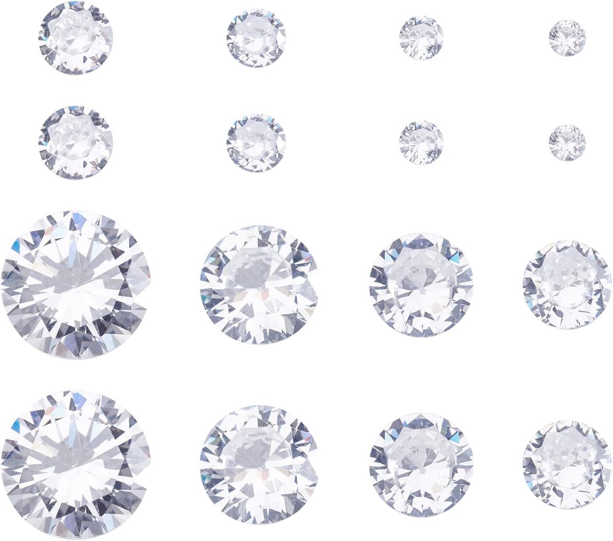 320 stuks kubieke zirkonia steen klasse A losse CZ stenen gefacetteerde cabochons edelstenen kralen voor knutselen, sieraden maken