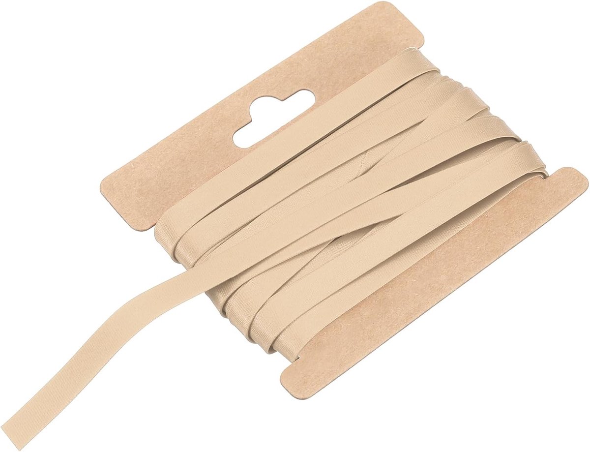 Double Fold Bias Tape voor Naaien 1/3 inch x 6 Yards Satijn Pre-Fold Continuous Binding Tape voor Naaien Quilting Hemming Binding DIY Crafts, Lichtbruin