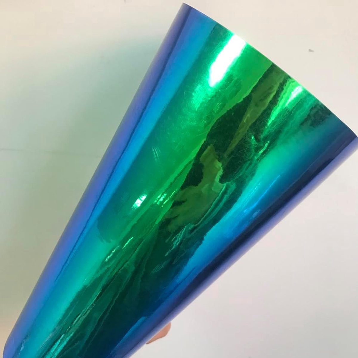 Regenboog groen blauw chroom vinyl wrap voor auto's, auto-interieur exterieur styling wraps folie, zelfklevende sticker, niet rekbaar (30 x 135 cm)