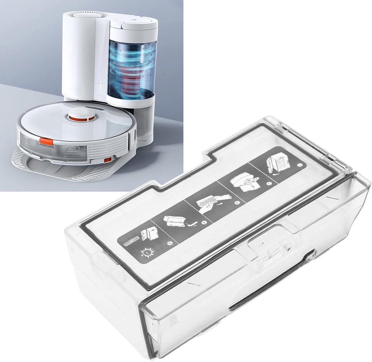 Dust Collection Box for S7 T7S T7S PLUS G10 Floor Sweeping Robot Trash Can Collection Box Accessories