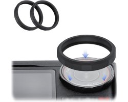 2 stuks siliconen Osmo Action 5 Pro 4 3 lensring, beschermhoes ring compatibel met DJI Osmo Action 5 Pro/4/3 siliconen lensdop, Action5 Adventure Combo-accessoires beschermen tegen stoten en krassen