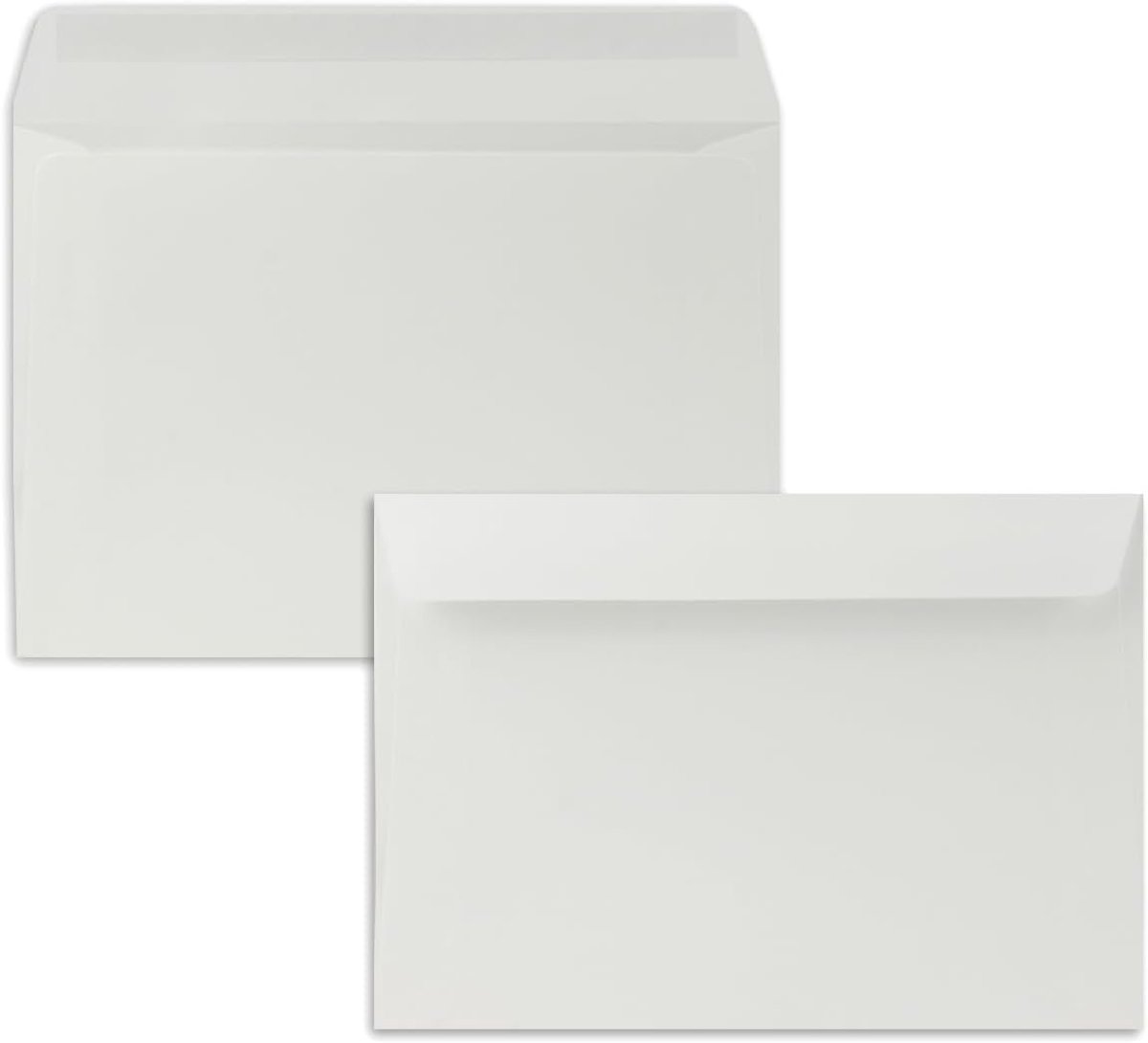 25x Enveloppen DIN C5 Lichtgrijs (Grijs) - 16,2 x 22,9 cm - Zelfklevend - Edele enveloppen voor grote uitnodigingen en kaarten voor verjaardag of bruiloft