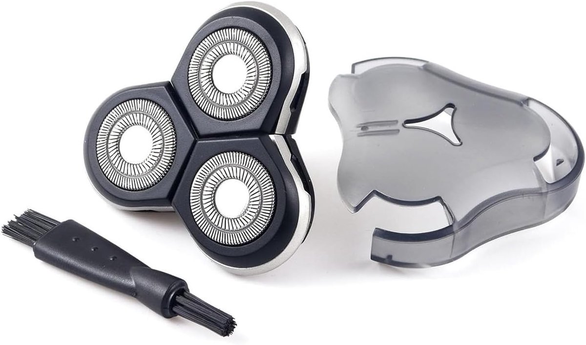 Vervangende scheerkop met beschermkap en borstel, complete kopmontage, scheerkop, scheeraccessoires, compatibel met RQ12/11/10-serie, voor elektrische roterende scheerapparaten