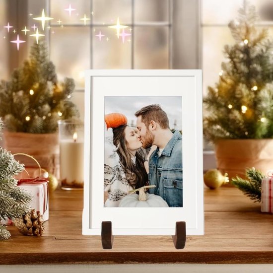 Houten bordenstandaard, 15,2 cm, display voor fotolijsten en multifunctionele ezel, voor boekenplaat, ansichtkaart, kunst, decoratieve schilderijen, lijst van Houten — afbeelding 4