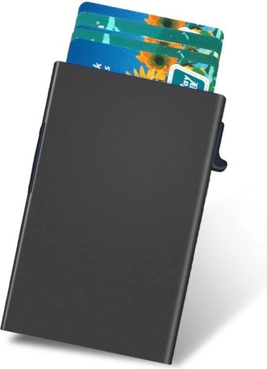 Pashouder - Cardholder - Kaarthouder - Cardwallet - 7 Passen - RFID Bescherming - Aluminium (Zwart)