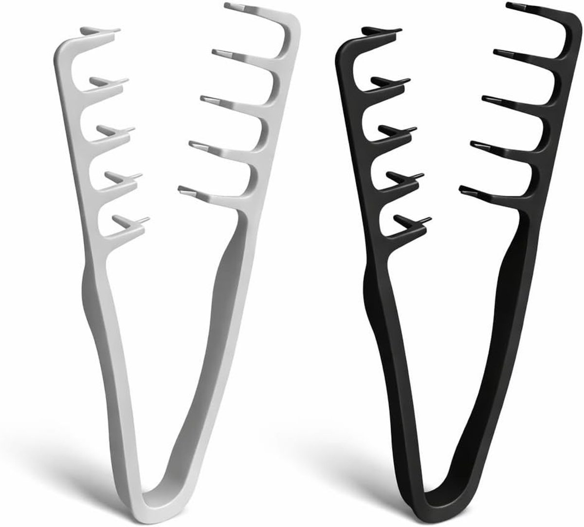 Textuurkam Set - Zwart - 2 Stuks - Duurzaam ABS Materiaal - Voor Mannen en Vrouwen