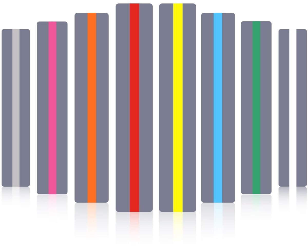 SolidKeus - 8 Stuks Gekleurde Markeringsstrips voor Kinderen en Dyslexie