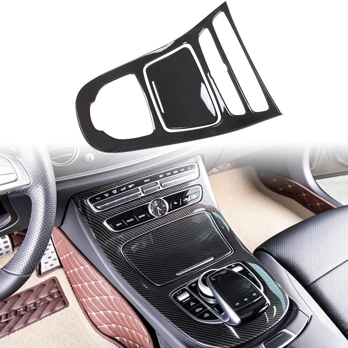 SolidKeus - Console Paneel Frame Cover voor Mercedes E-Class W213
