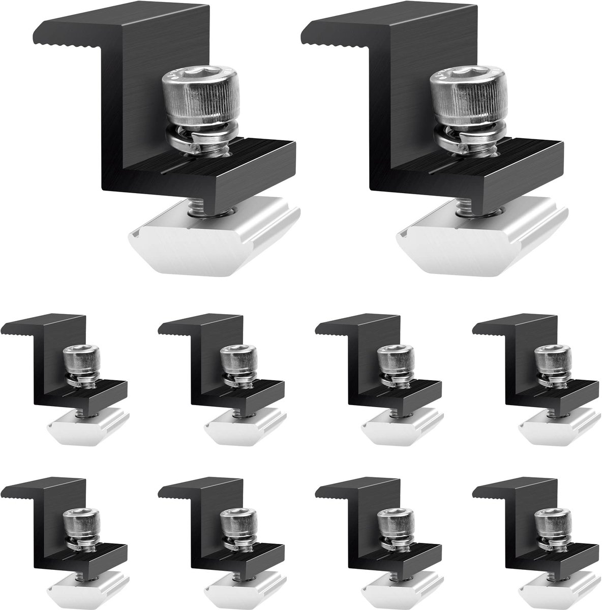 SolidKeus - Set van 10 Zonnepaneel Eindklemmen, 30mm
