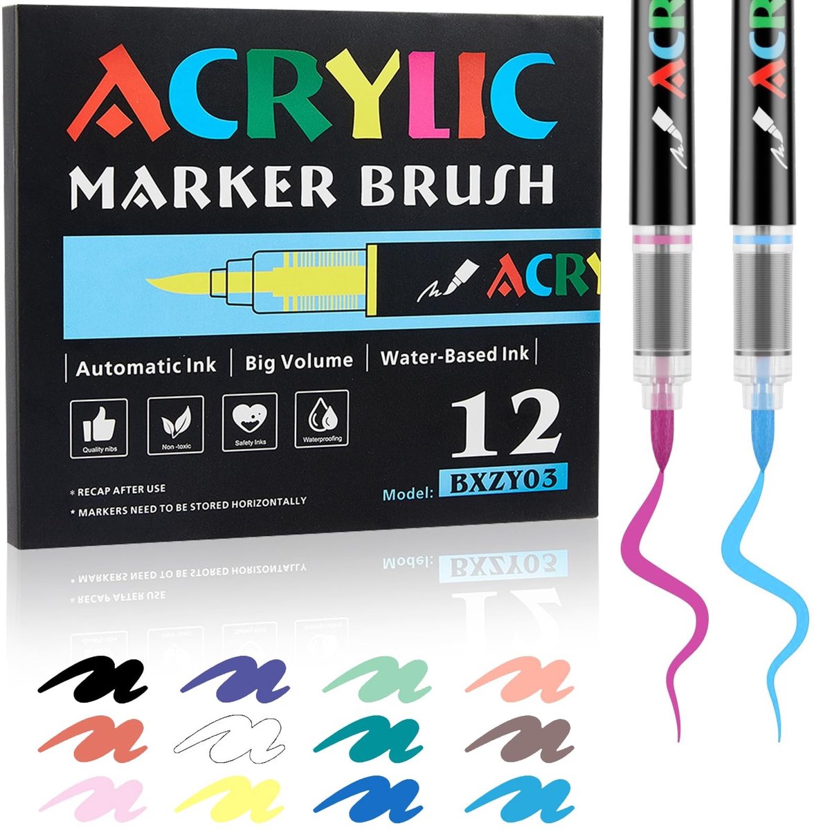 SolidKeus - Set van 12 Acrylstiften voor Creatieve Projecten