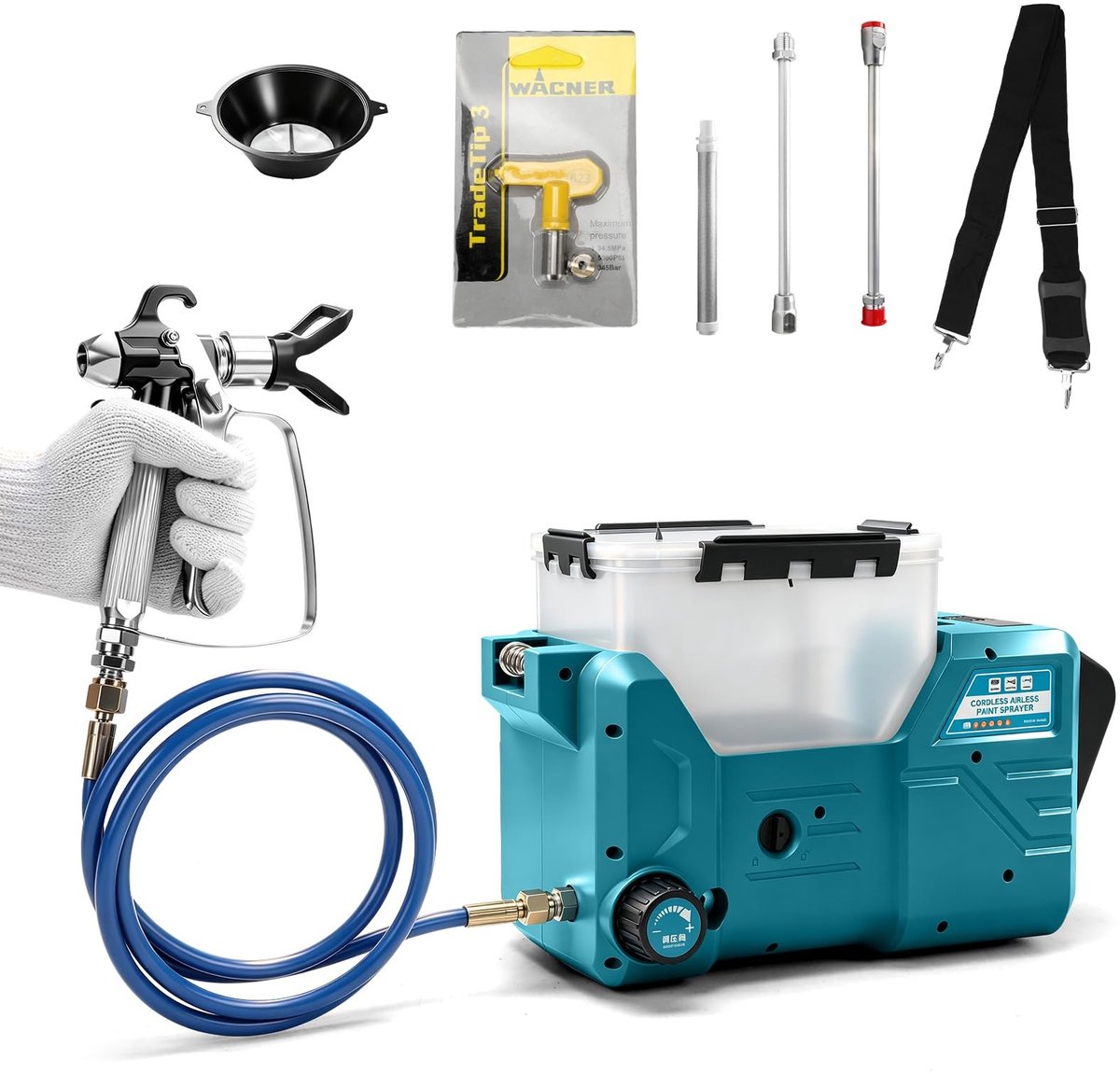 SolidKeus - Professionele Draadloze Airless Verfspuit voor Makita 18V