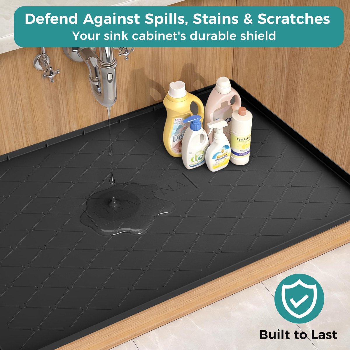SolidKeus - Onderkast Mat 48x71 cm Waterdicht Silicone met Antislip