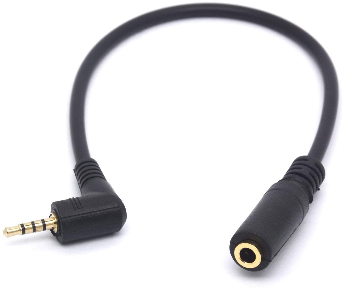 SolidKeus - 2.5mm naar 3.5mm Hoofdtelefoon Adapter met 90 Graden Hoek