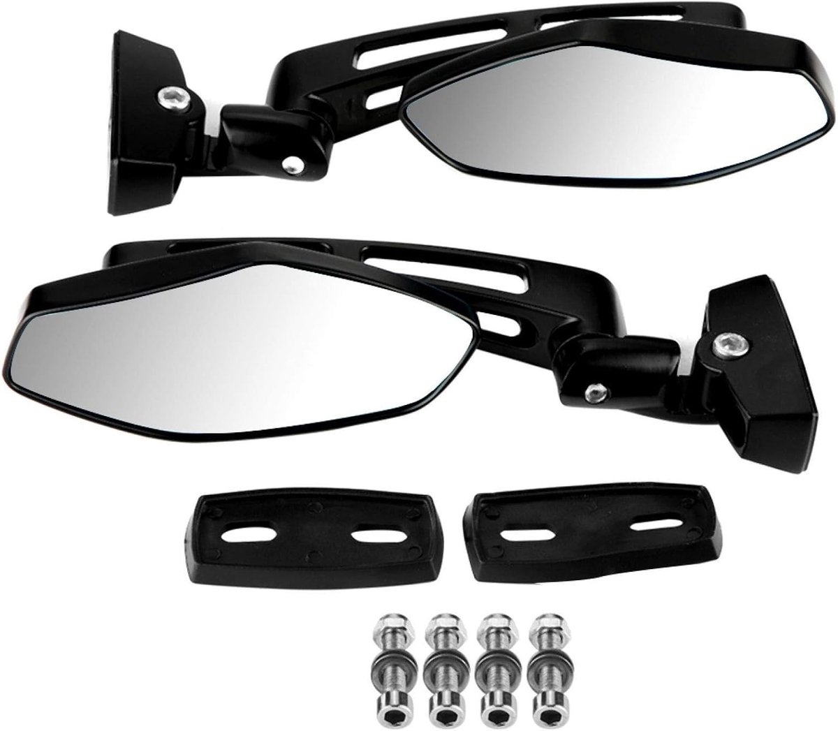 Set van 2 Racing Achteruitkijkspiegels voor Motoren met Schokbestendig Tempered Glas voor CBR 600 F3 F4i 900 929 954 1000 RR, Ideaal voor Motorrijders en Verbeterde Zichtbaarheid