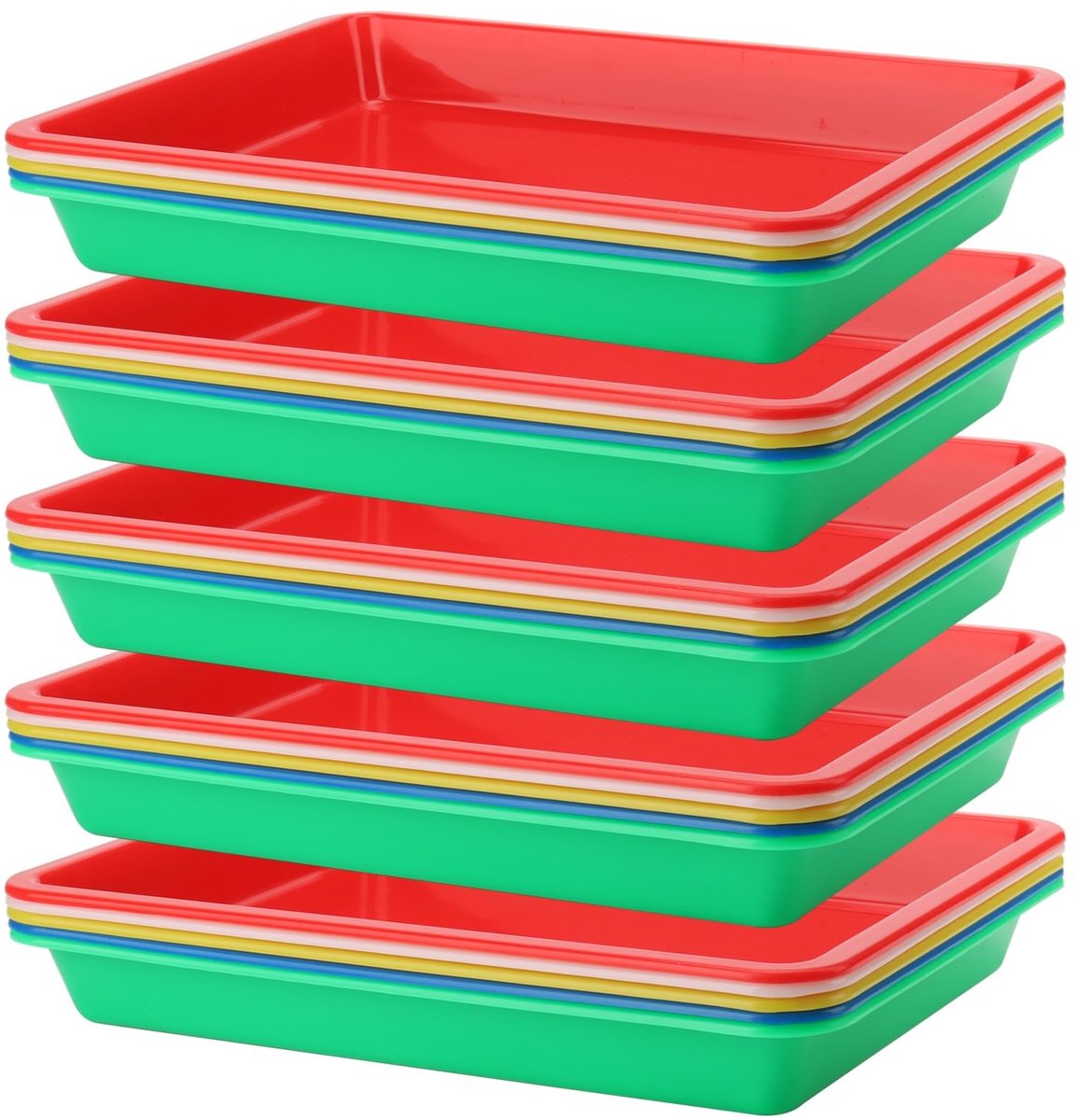 SolidKeus - Set van 25 Kleurrijke Plastic Activiteit Tassen voor Creatieve Projecten