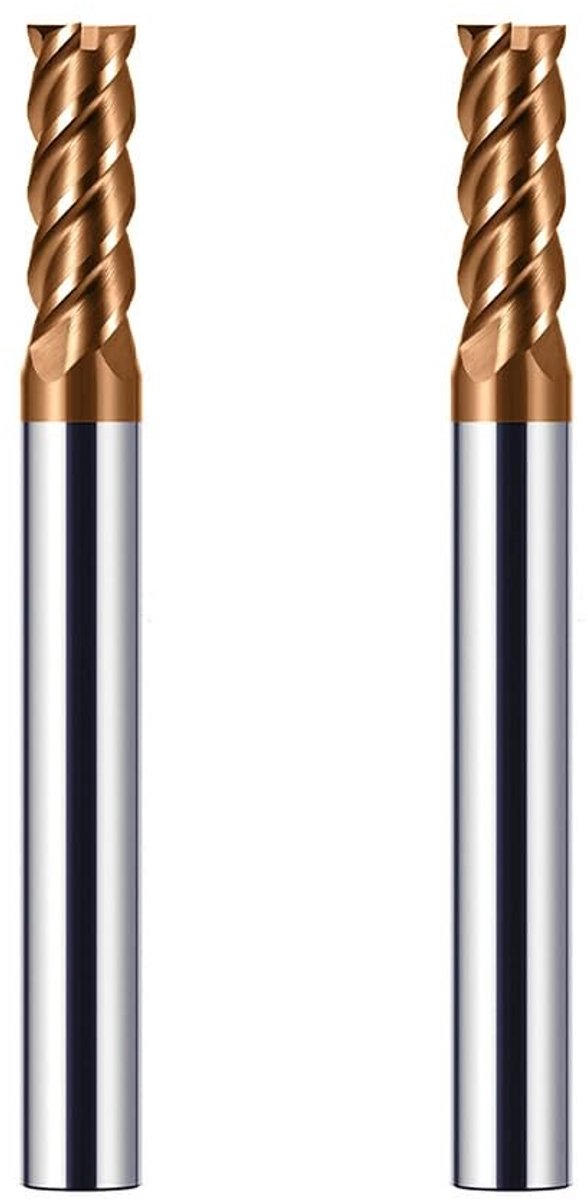 SolidKeus - 2 Stuks Freesfrees 5mm voor Metaal en Kunststof
