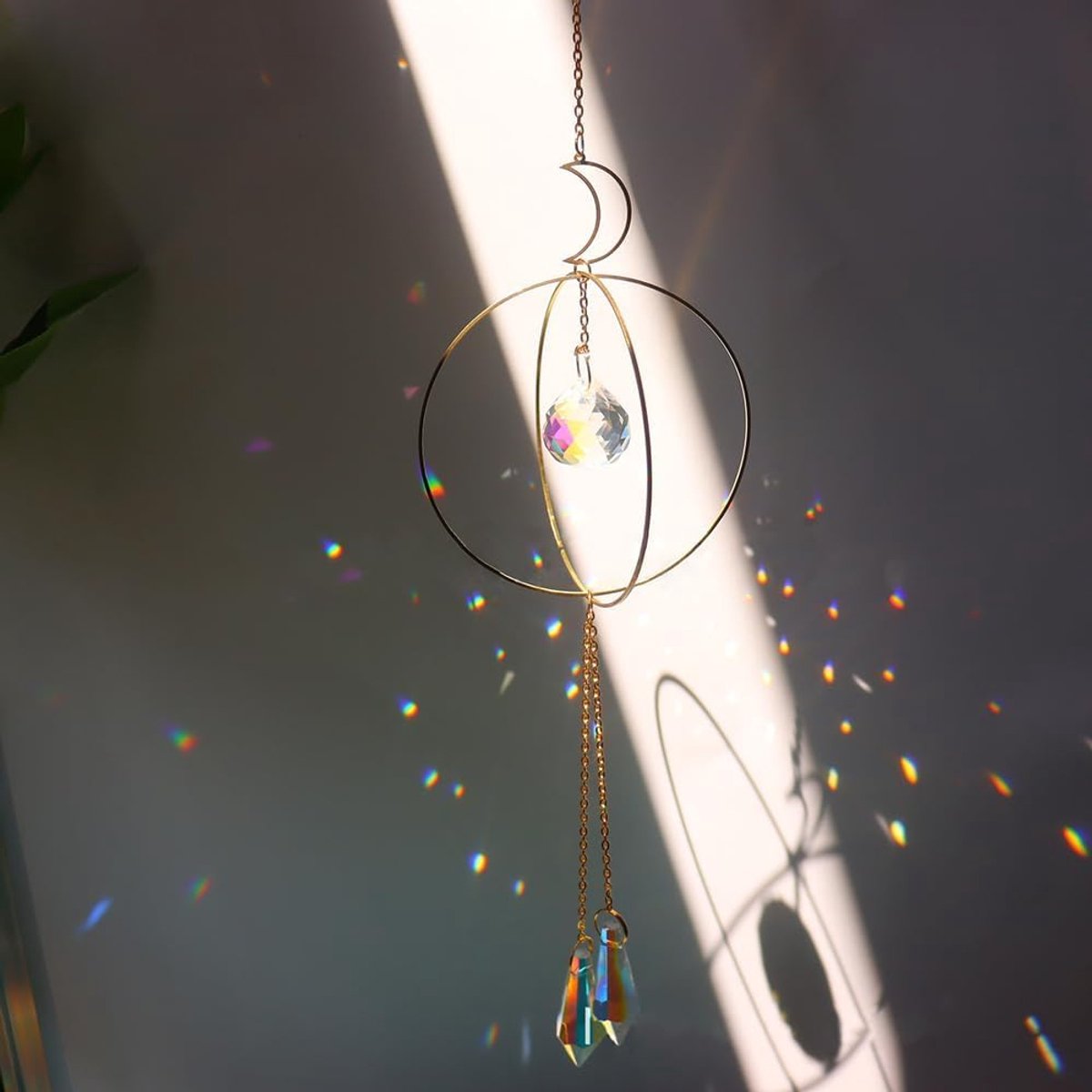 Zonnevanger kristal hangend regenboog prisma venster glas zonnevanger hanger prisma's kristal voor huis tuin bruiloft party decoraties (16)