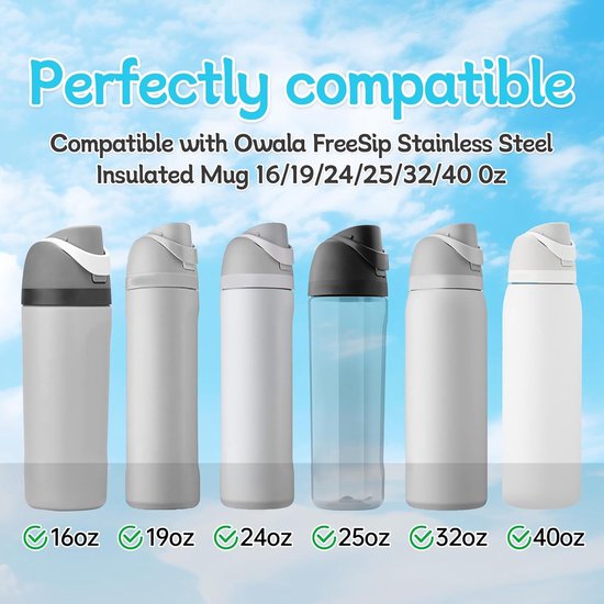 2 Vervangstopen van Siliconen voor Dop Owala FreeSip,Rubber Afdichtingsonderdelen Drinkfles Vervangingsonderdelen-Accessoires voor Onderdelen Vervangdop Owala 470 560 710 740 950 1180 ml-Bn4 — afbeelding 4