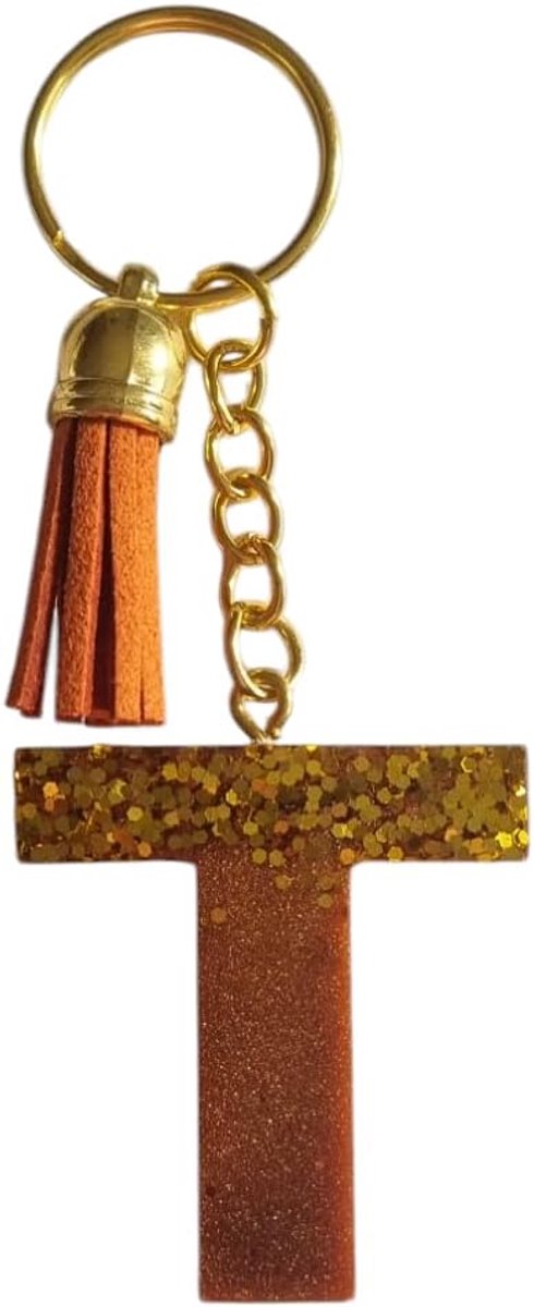 Sleutelhanger van kunsthars, personaliseerbaar met initiaal, decoratief accessoire