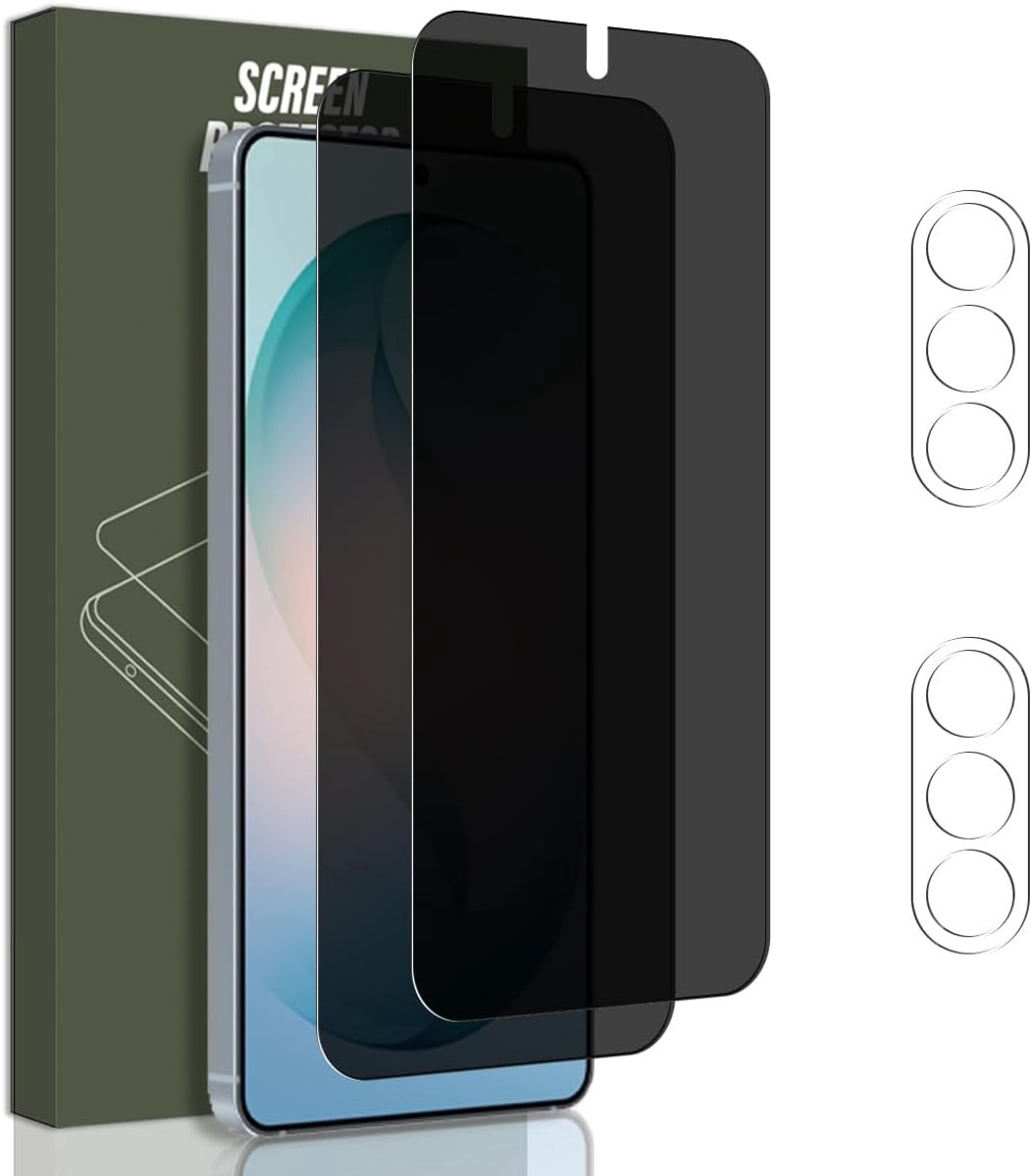 Anti-spion gehard glas voor Samsung Galaxy S26 Ultra, bevat 2 stuks privacyschermbescherming en 2 stuks achtercamerabescherming, displaybescherming voor Galaxy S26 Ultra
