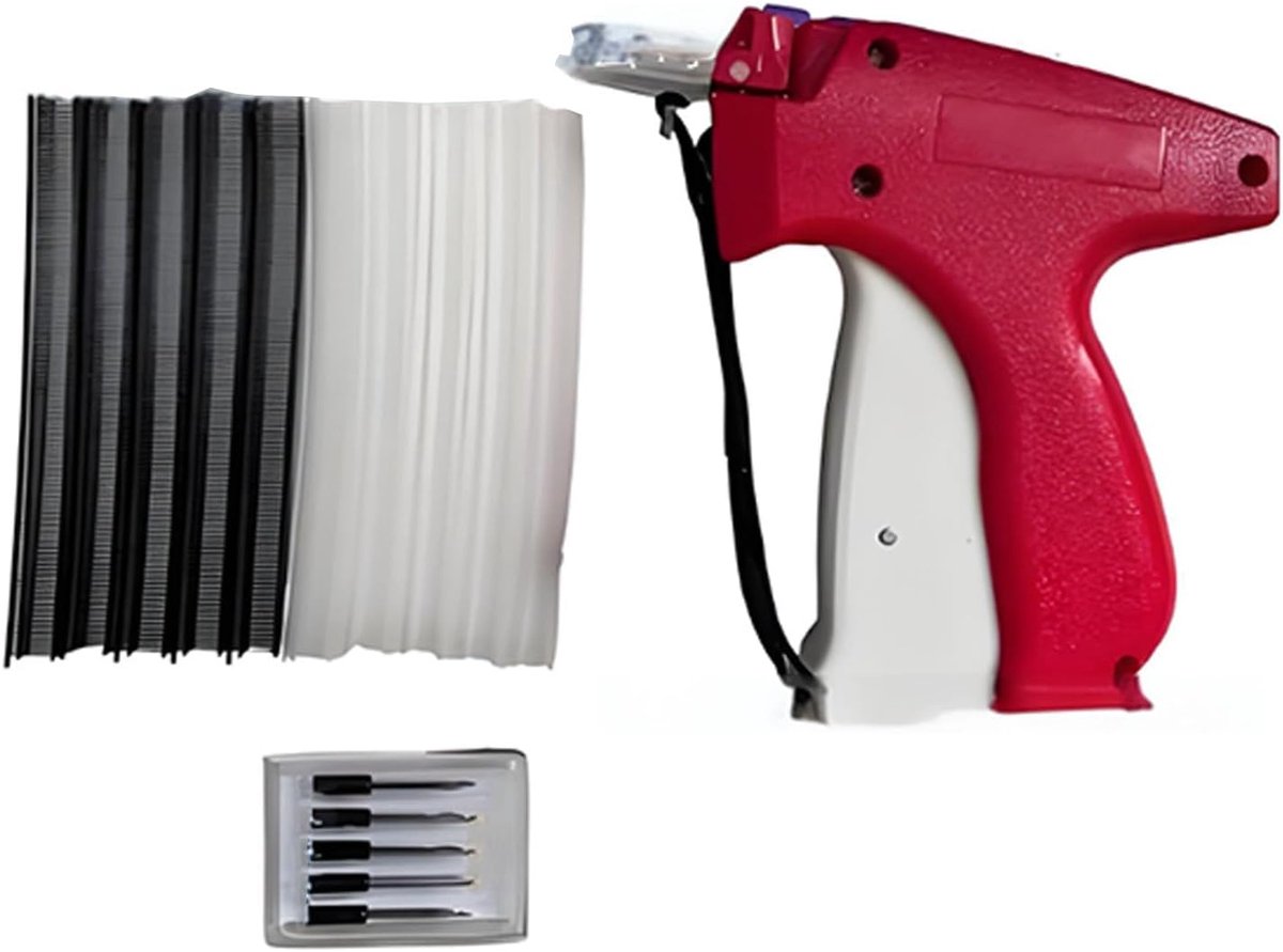 Clothing Fixer Mini Stitch Zoom Gun Micro Stitch Tool voor Eenvoudig Reizen op Reis met een Sterke Metalen Binnenkant (rood)