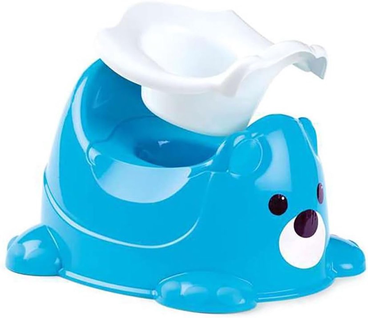 Plaspotje Beer - Potje Blauw - Kinderen Zindelijk Maken - Zeer Robuust - 23 x 25 x 39 cm - Blauw