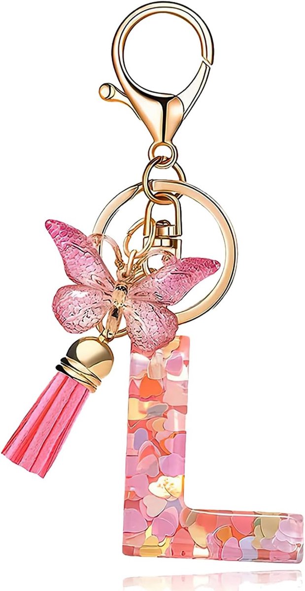 Sleutelhanger sleutelhanger, dames sleutelhanger schattige sleutelhanger gepersonaliseerde sleutelhanger tas sleutelhanger verjaardagscadeaus voor zus (L)