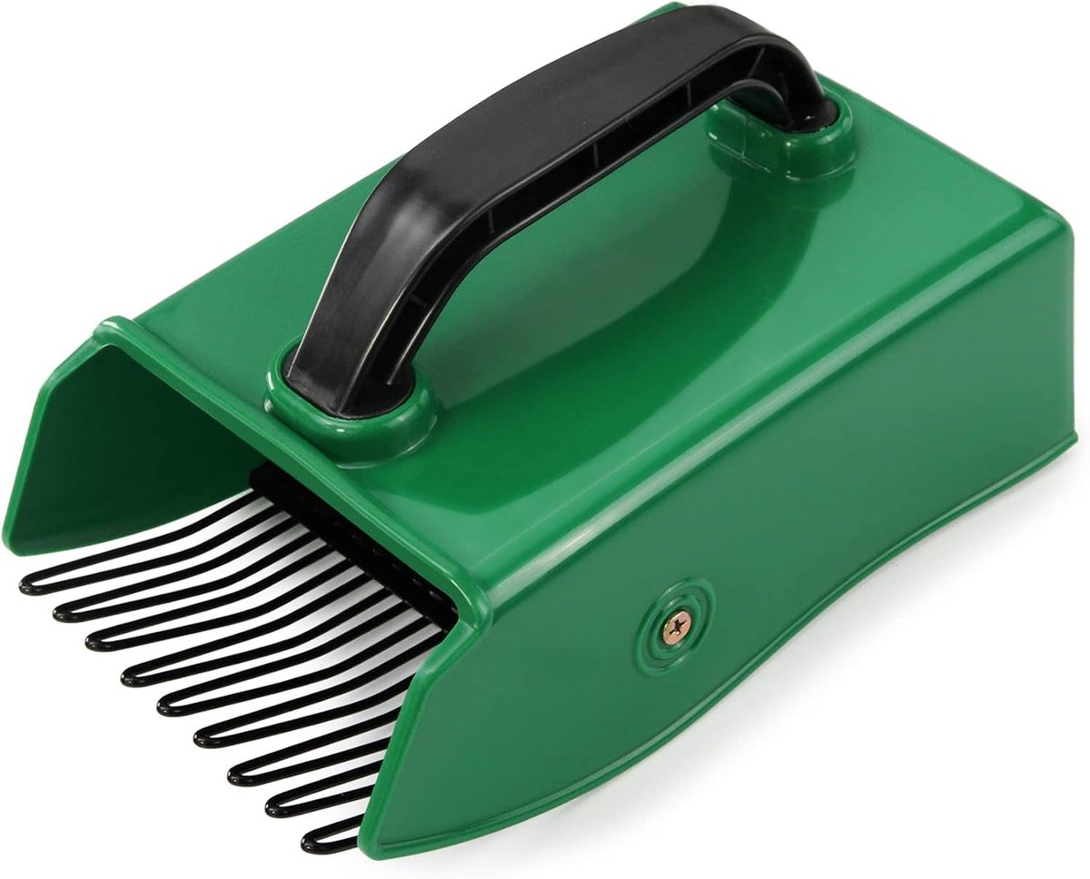 Bessenplukkers voor bosbessen, volwassen grootte fruitplukkers 24 x 14 cm (zwart-groen)