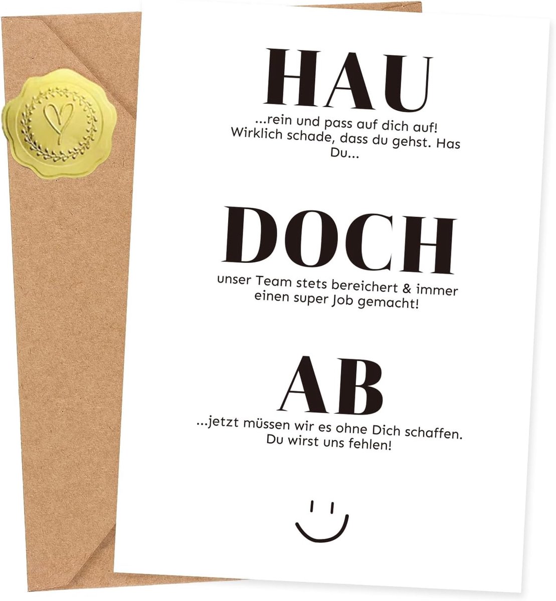 A6-afscheidskaart collega's met envelop | afscheidscadeau collega's, kaart afscheidscollega, liefdevolle kaart voor pensioen, grappige afscheidskaart, cadeau-idee voor collega's afscheid (E)
