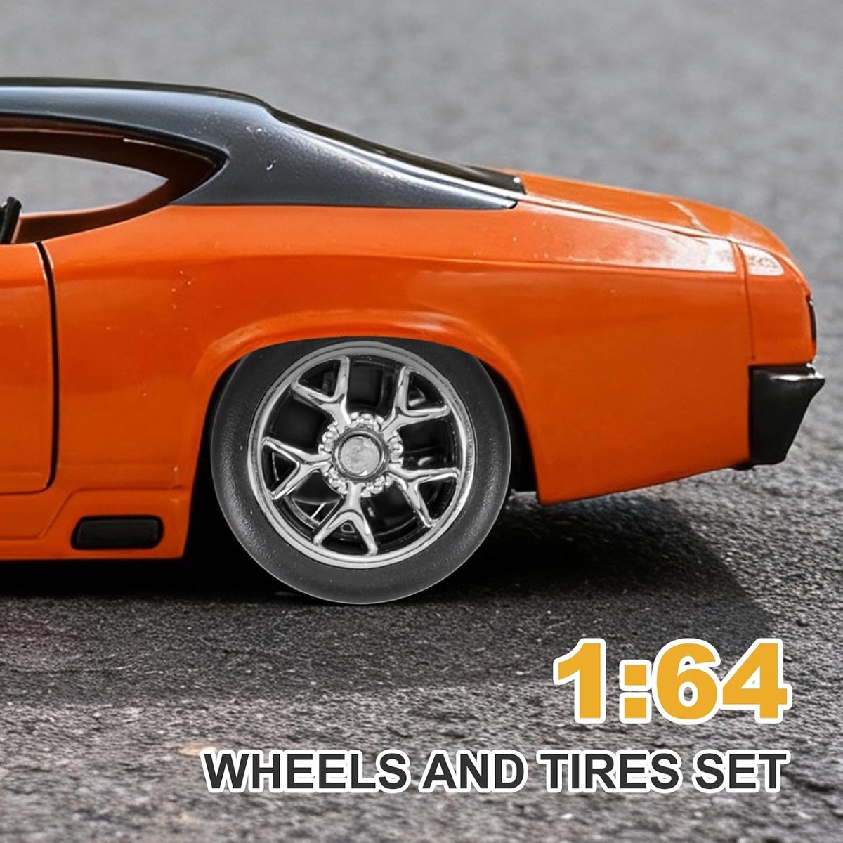 Wielen en banden, Real Riders velgen inclusief assen voor RC Diecast Car DIY Model, Y-Spoke zilveren velgen