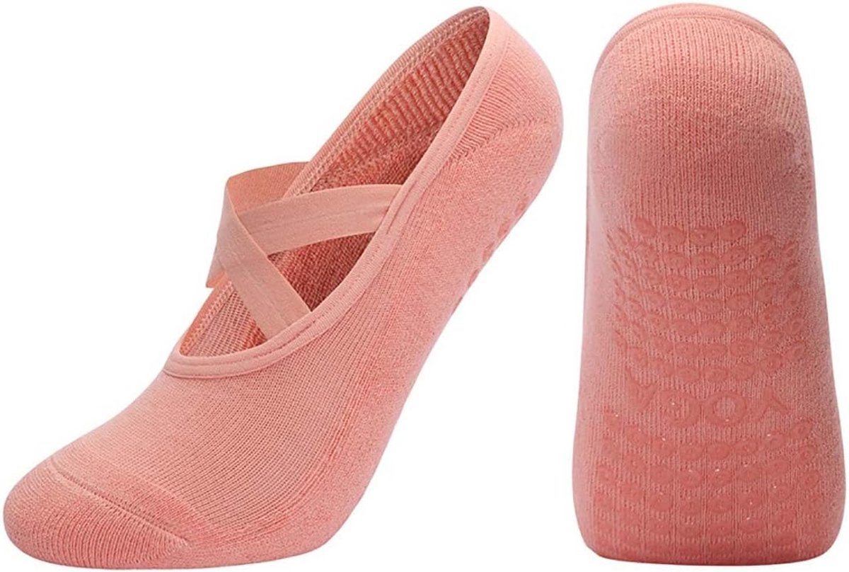 Sokken met anti-slip grip voor vrouwen – accessoires voor yoga, meditatie, pilates – eenheidsmaat