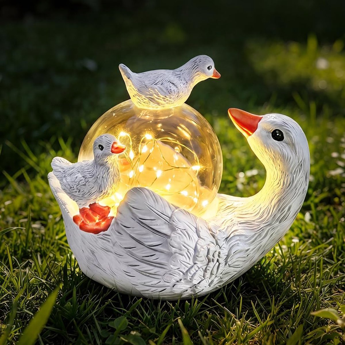 Gaarzenbeeld op zonne-energie, tuindecoratie, waterdichte decoratie op zonne-energie, decoratie voor buiten, tuindierendecoratie met zonnelicht voor tuin, gazon, housewarming, vrouwen, mama