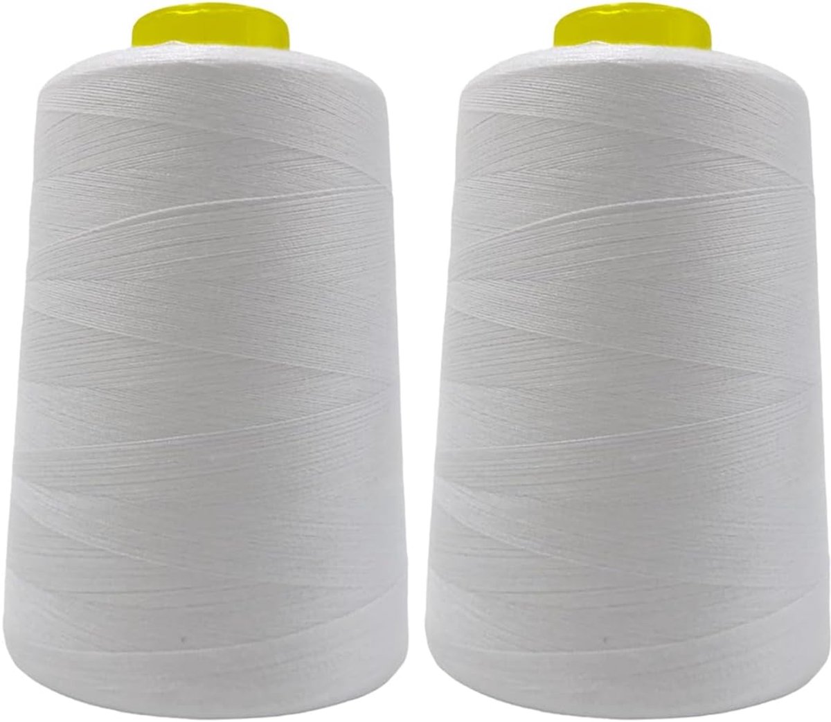 2 Rollen Naaigaren, naaigaren, hoge sterkte, garenspoel voor naaiwerk, verschillende kleuren, knutselen, kleding, (2 stuks, wit 101-5000Y)