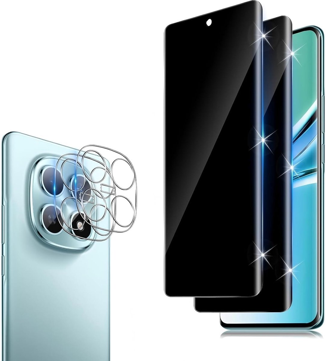 Screen Protector voor Xiaomi POCO M8 Pro 5G, 2 stuks pantserbescherming glasfolie met 2 stuks camerabescherming, Beschermglas Anti-kras, Gerhard Glas 9H