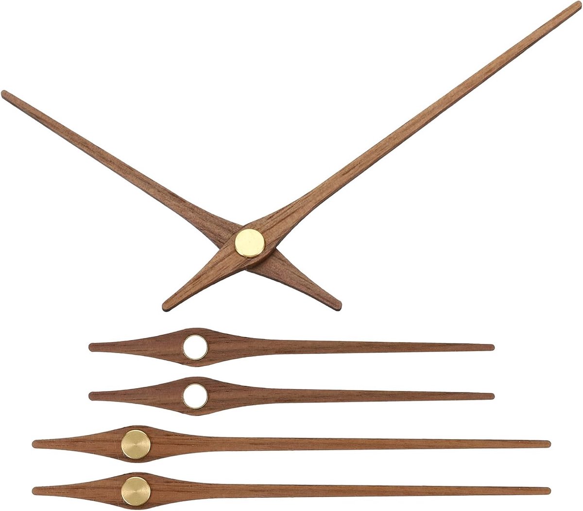 Vervangende Klok Handen Kit, 3 Set Houten Klok Mechanisme Beweging Wandklok Handen Onderdelen Vervanging voor 10 Inch Wandklok Reparatie DIY Home Art Decor, H1