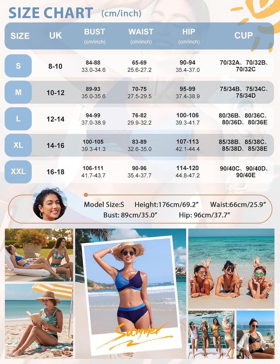 Badpak voor dames, tweedelig, gedraaid, hoge taille, push-up, elegant, bikiniset, strandkleding, zomer, platte buik, beachwear
