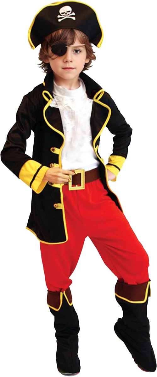 Piratenkapitein Kostuum voor Kinderen (4-12 jaar) Halloween Kostuum Cosplay Piratenkostuum voor Kinderen - Kinderkostuums Inclusief Hoed & Riem