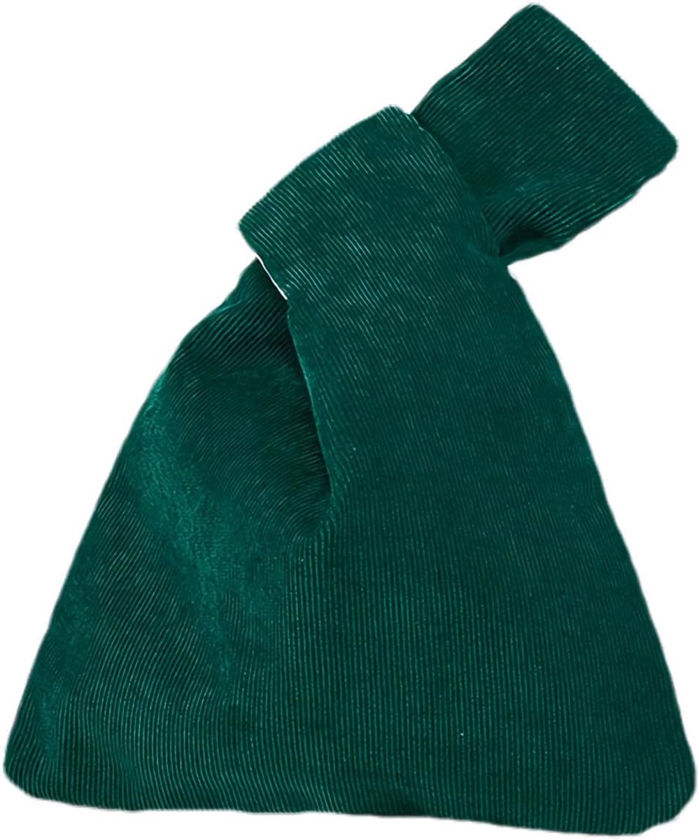 Corduroy Polsband Portemonnee voor Vrouwen Draagbare Pols Tas Mouw Knoop Pouch