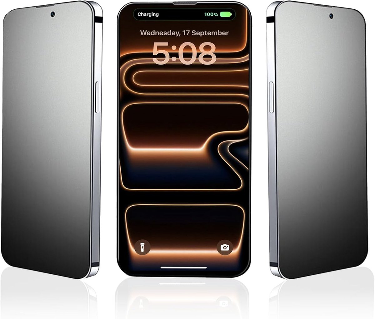 3 stuks mat beschermfolie voor iPhone 16, zichtbescherming, anti-vingerafdruk, anti-spionage, privacy, schermbeschermer 9H gehard glas, zichtbescherming, beschermglas voor Apple 16, 6,1”