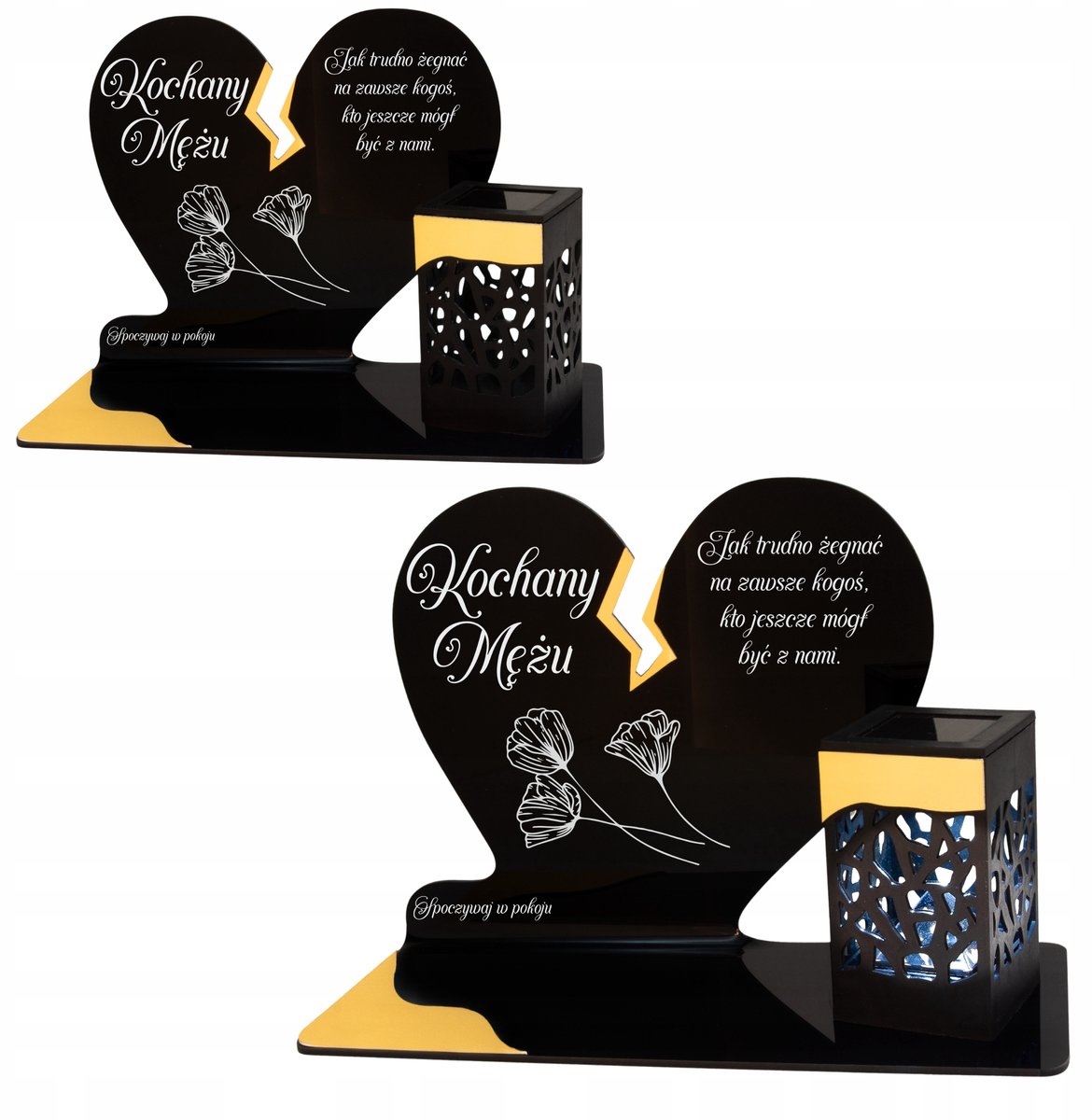 Zonne-Graflicht Hart met Blauwe LED - Elegant Reminder