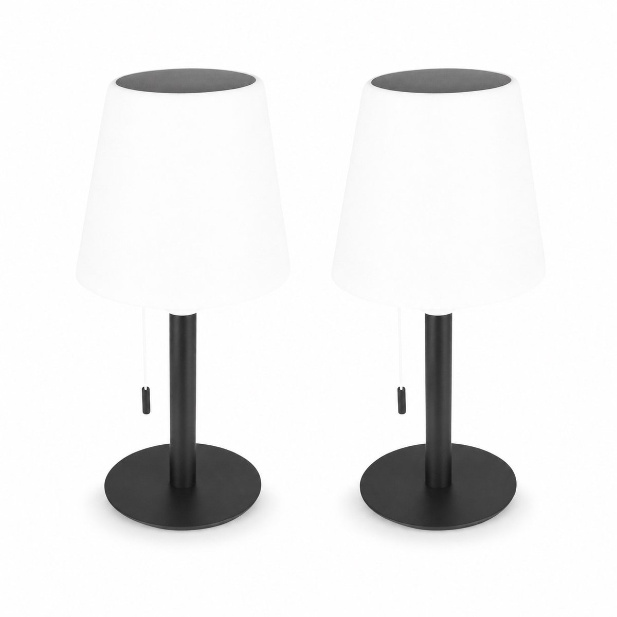 LED Solar Tafellamp RGB 2 Stuks - Oplaadbare Sfeerlampen - 5 Lichtstanden - 25 cm