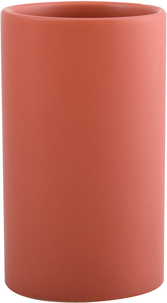 Spirella Tandenborstelhouder – Mat Terracotta Borstelhouder voor de Badkamer – Badkamer Accessoires – 7 x 11,5 cm