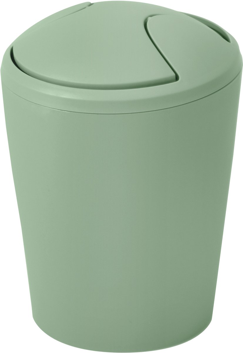 Spirella Move Prullenbak Badkamer – Kantelbak met Modern Design – Prullenbak met Deksel voor Badkamer, Keuken of Kantoor