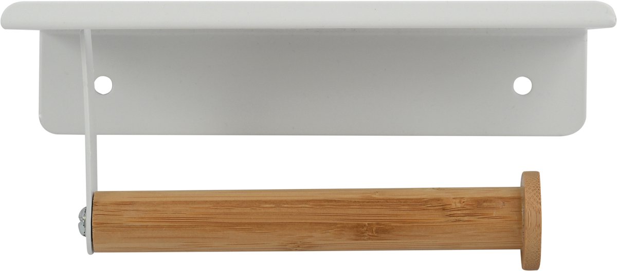 Spirella Toiletrolhouder Wit – Praktische Toiletpapierhouder voor Wandmontage – WC-Rolhouder 18 x 9,5 cm