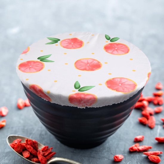 3 Stuks-fruit Voedselkap- Voedselafdekking- Vliegenkap -Afdekhoezen voor Voedsel -Afdekhoezen voor Gistmand -herbruikbare komdeksels - Elastische Rand-stoffen komdeksel-Deegrijzing Opslag-Geschikt voor borden, kommen en bakjes-Bescherm je eten — afbeelding 2