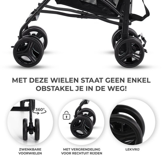 Kinderkraft TIK - Buggy - Lichtgewicht - Inklapbaar - Bruin van Kinderkraft — afbeelding 3